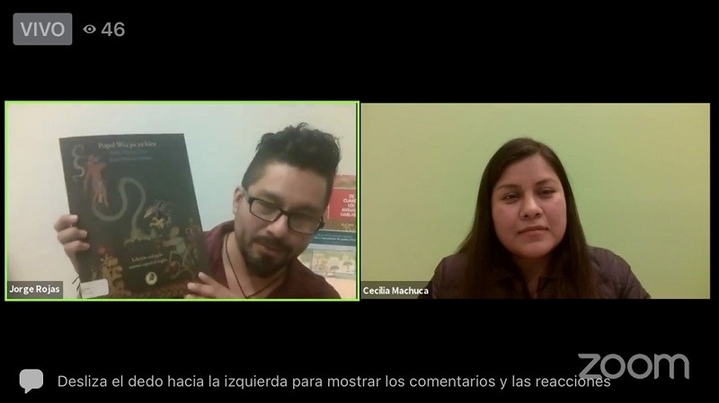 Charlan de Literatura en Lenguas Maternas durante programa virtual Cultura, Deporte y Turismo en Un Click 3.0