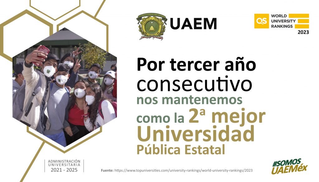 Por tercer año consecutivo, se posiciona UAEMéx como segunda mejor universidad estatal: QS