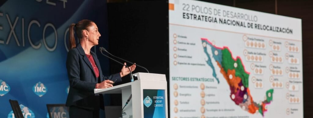 Claudia Sheinbaum se reúne con banqueros de la Conferencia Monetaria Internacional