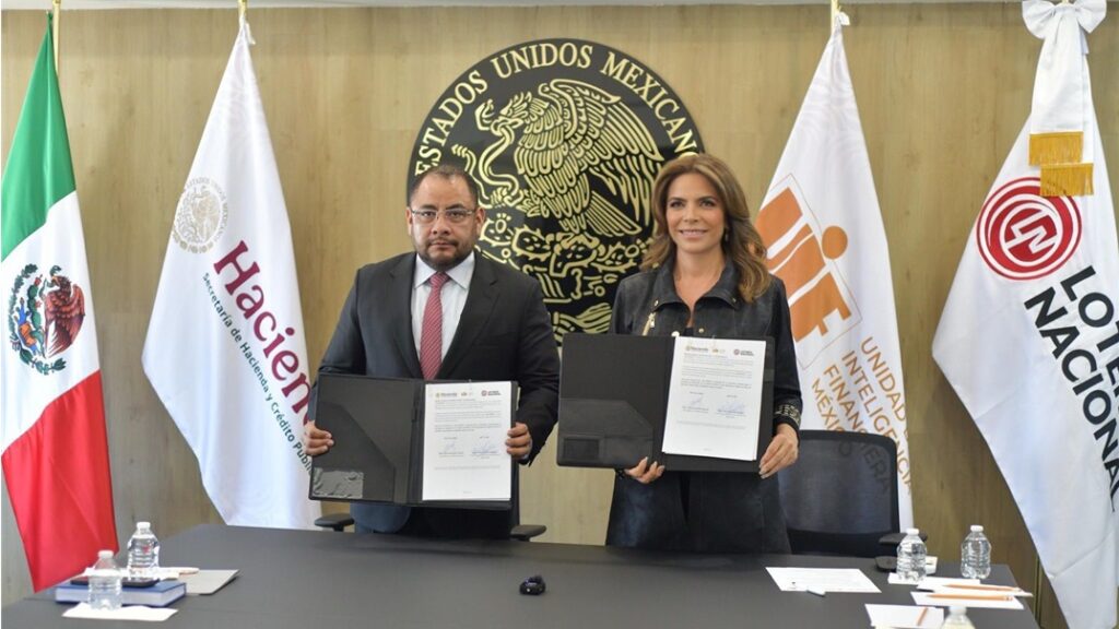 Firman Lotería Nacional y la Secretaría de Hacienda y Crédito Público, convenio para la prevención del uso de recursos ilícitos