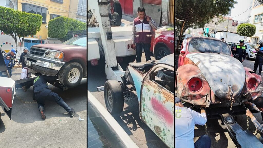 Retiran vehículos en abandono con operativo de chatarrización en Agrícola Oriental